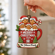 Load image into Gallery viewer, Personalized Gingerbread Family Wooden Ornament Christmas Gift for Mom & Dad