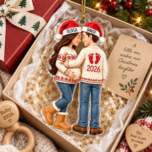 Load image into Gallery viewer, Personalized Acrylic Ornament Expecting Couple Christmas Gift