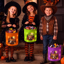 Load image into Gallery viewer, Personalized LED Light Up Trick-or-Treat Basket for Kids Halloween Gift