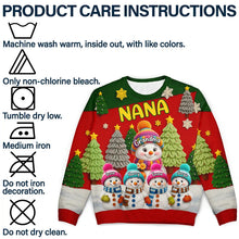 Load image into Gallery viewer, Personalized Snowman Sweatshirt Custom Gift for Grandma Christmas