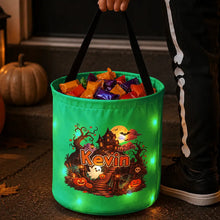 Load image into Gallery viewer, Personalized LED Light Up Trick-or-Treat Basket for Kids Halloween Gift