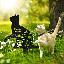 Load image into Gallery viewer, Personalized Metal Garden Stake Cat Memorial Gift for Pet Lovers