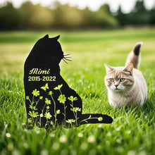 Load image into Gallery viewer, Personalized Metal Garden Stake Cat Memorial Gift for Pet Lovers