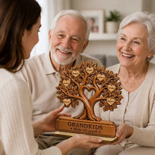 Load image into Gallery viewer, Personalized 2-Layer Wooden Family Tree Plaque Gift for Grandparents