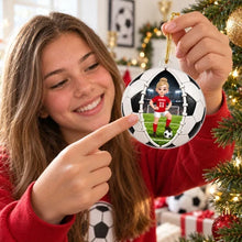 Load image into Gallery viewer, Personalized Acrylic Soccer Ornament Gift for Daughter - Unique Christmas Keepsake