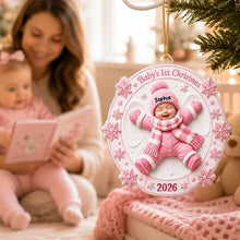 Load image into Gallery viewer, Personalized Baby Snow Angel Ornament Custom Name Unique Gift for New Parents