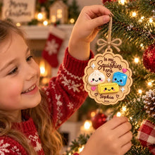 Load image into Gallery viewer, Personalized Squishy Character Wooden Ornament for Kids Gift