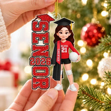 Load image into Gallery viewer, Personalized Graduation Ornament Colorful Senior Volleyball Gift for Daughter