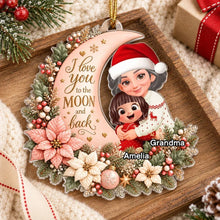 Load image into Gallery viewer, Personalized Acrylic Christmas Ornament Grandma Grandchild Hug