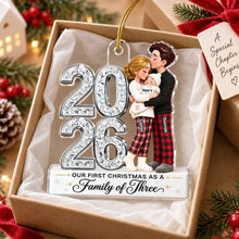 Load image into Gallery viewer, Personalized Acrylic Ornament for New Parents | Family Christmas Gift
