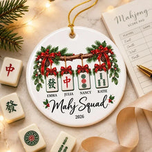 Load image into Gallery viewer, Personalized Ceramic Mahjong Ornament Custom Name Gift for Friends
