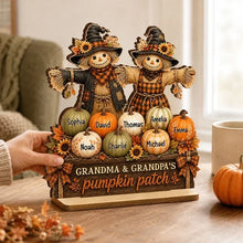 Load image into Gallery viewer, Personalized Wooden Plaque for Grandparents | Fall Family Gift