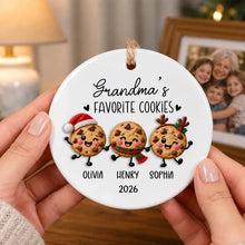 Load image into Gallery viewer, Personalized Ceramic Ornament Gift for Grandma Christmas Keepsake