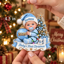 Load image into Gallery viewer, Personalized Acrylic Ornament First Christmas Gift for New Parents