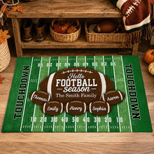Load image into Gallery viewer, Personalized Football Doormat Custom Welcome Gift for Fans