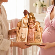 Load image into Gallery viewer, Personalized 2-Layer Wooden Plaque for New Mom & Daughter Gift