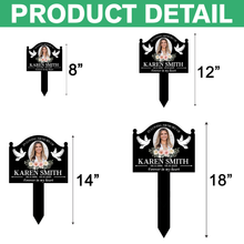 Load image into Gallery viewer, Personalized Metal Garden Stake Photo Tribute Sympathy Gift