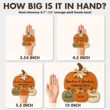 Load image into Gallery viewer, Personalized Fall Acrylic Magnet Rustic Pumpkin Gift for Grandma & Grandpa