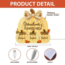 Load image into Gallery viewer, Personalized Acrylic Light Box with Pumpkin Patch for Grandparents Fall Gift
