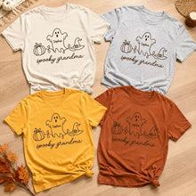 Load image into Gallery viewer, Personalized Spooky Grandma Tee Cute Halloween Gift Idea
