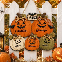 Load image into Gallery viewer, Personalized Halloween Wooden Sign for Grandparents Family Gift