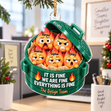 Load image into Gallery viewer, Personalized Funny Dumpster Fire Ornament Gift for Coworkers | Christmas Decor