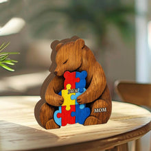 Load image into Gallery viewer, Custom Thick Wooden Autism Plaque Mom and Child Gift