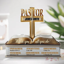 Load image into Gallery viewer, Personalized Acrylic Block Plaque Thank You Gift for Pastor