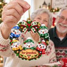 Load image into Gallery viewer, Personalized Acrylic Christmas Ornament Cute Snowman Gift for Grandparents