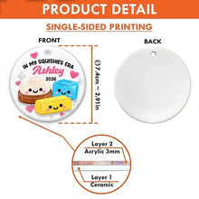 Load image into Gallery viewer, Personalized Round Acrylic Ornament Cute Dumpling Gift for Kids