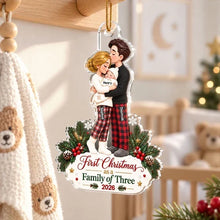 Load image into Gallery viewer, Personalized Acrylic Christmas Ornament for New Parents Gift