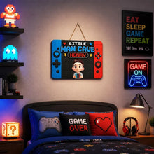 Load image into Gallery viewer, Personalized Wooden Gamer Sign Custom Little Man Cave Gift for Boys