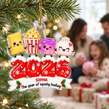 Load image into Gallery viewer, Personalized Acrylic Christmas Ornament for Kids - Squishy Friends Gift