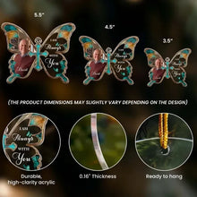 Load image into Gallery viewer, Personalized Teal Butterfly Acrylic Ornament Memorial Gift