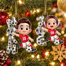 Load image into Gallery viewer, Personalized Soccer Kid Acrylic Ornament Creative Gift