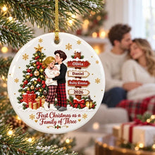 Load image into Gallery viewer, Personalized Ceramic Ornament First Christmas Gift for New Parents