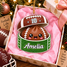 Load image into Gallery viewer, Personalized Acrylic Football Ornament Gift for Kids Christmas