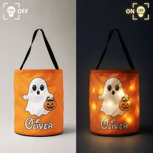 Load image into Gallery viewer, Personalized LED Halloween Trick-or-Treat Basket for Kids