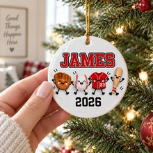 Load image into Gallery viewer, Personalized Baseball Ceramic Ornament Custom Gift for Fans