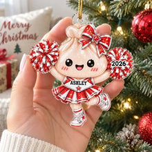 Load image into Gallery viewer, Personalized Cheerleader Acrylic Ornament Custom Gift for Daughter