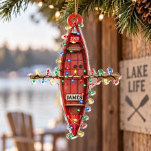 Load image into Gallery viewer, Personalized Red Kayak Acrylic Ornament Custom Gift for Boaters