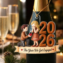 Load image into Gallery viewer, Personalized Acrylic Engagement Ornament Unique Gift for Couple