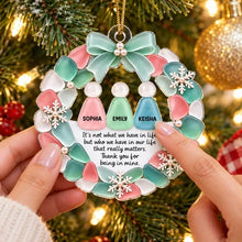 Load image into Gallery viewer, Personalized Acrylic Ornament Heart Wreath Gift for Best Friend