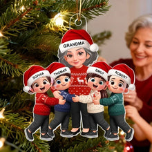 Load image into Gallery viewer, Personalized Acrylic Christmas Ornament for Grandma with Grandkids