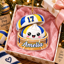 Load image into Gallery viewer, Personalized Volleyball Dumpling Acrylic Ornament Gift for Kids