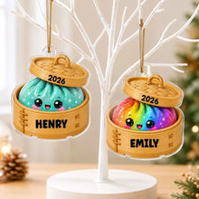 Load image into Gallery viewer, Personalized Acrylic Dumpling Ornament Gift for Kids Christmas