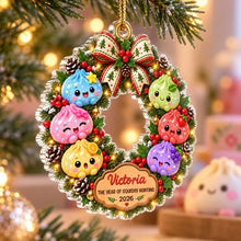 Load image into Gallery viewer, Personalized Colorful Dumpling Wreath Acrylic Ornament Christmas Gift