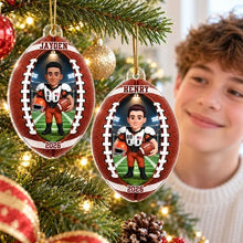 Load image into Gallery viewer, Personalized Acrylic Football Player Ornament Gift for Son