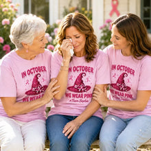 Load image into Gallery viewer, Personalized Classic Tee In October We Wear Pink Gift for Supporters