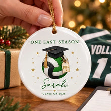 Load image into Gallery viewer, Personalized Graduation Volleyball Ornament Custom Name Gift